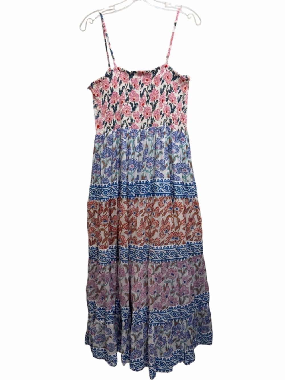 Oliphant Tuckernuck Lucia Tiered Maxi Sun Dress Floral Multi Size M - Picture 3 of 10